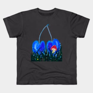 Blue Cheri Mushroom Kids T-Shirt